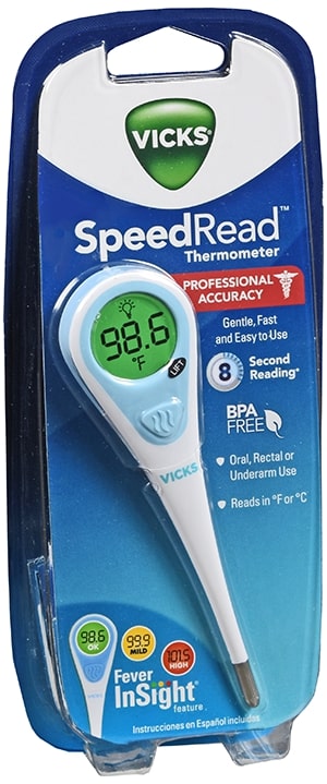Viks SpeedRead Digital Thermometer Swipe Save